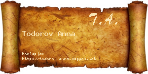 Todorov Anna névjegykártya