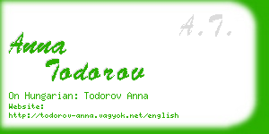 anna todorov business card